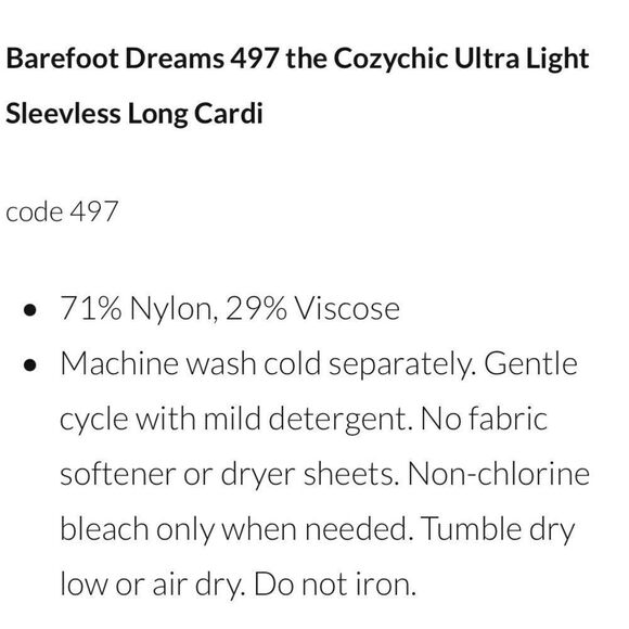 Barefoot Dreams Sleeveless long cardigan - Picture 3 of 3